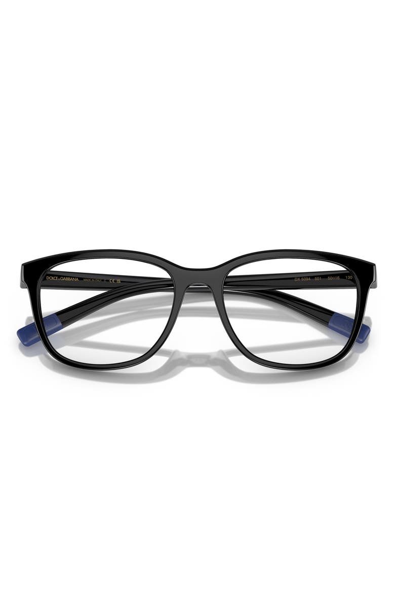 Dolce&Gabbana 50mm Rectangular Optical Glasses, Alternate, color,