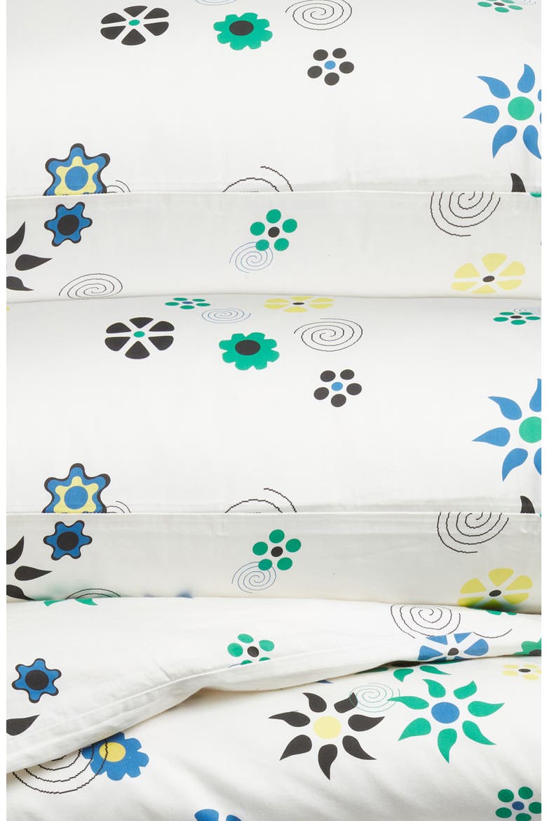 Flower Duvet Cover & Shams Set, Alternate, color, WHITE MULTI
