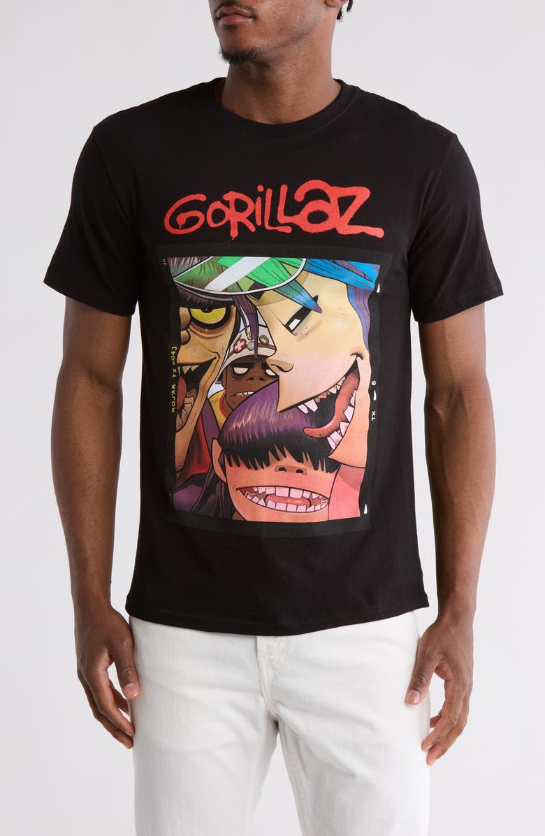 TRUST THE UNIVERSE Gorillaz Cotton Graphic T-Shirt, Main, color, 