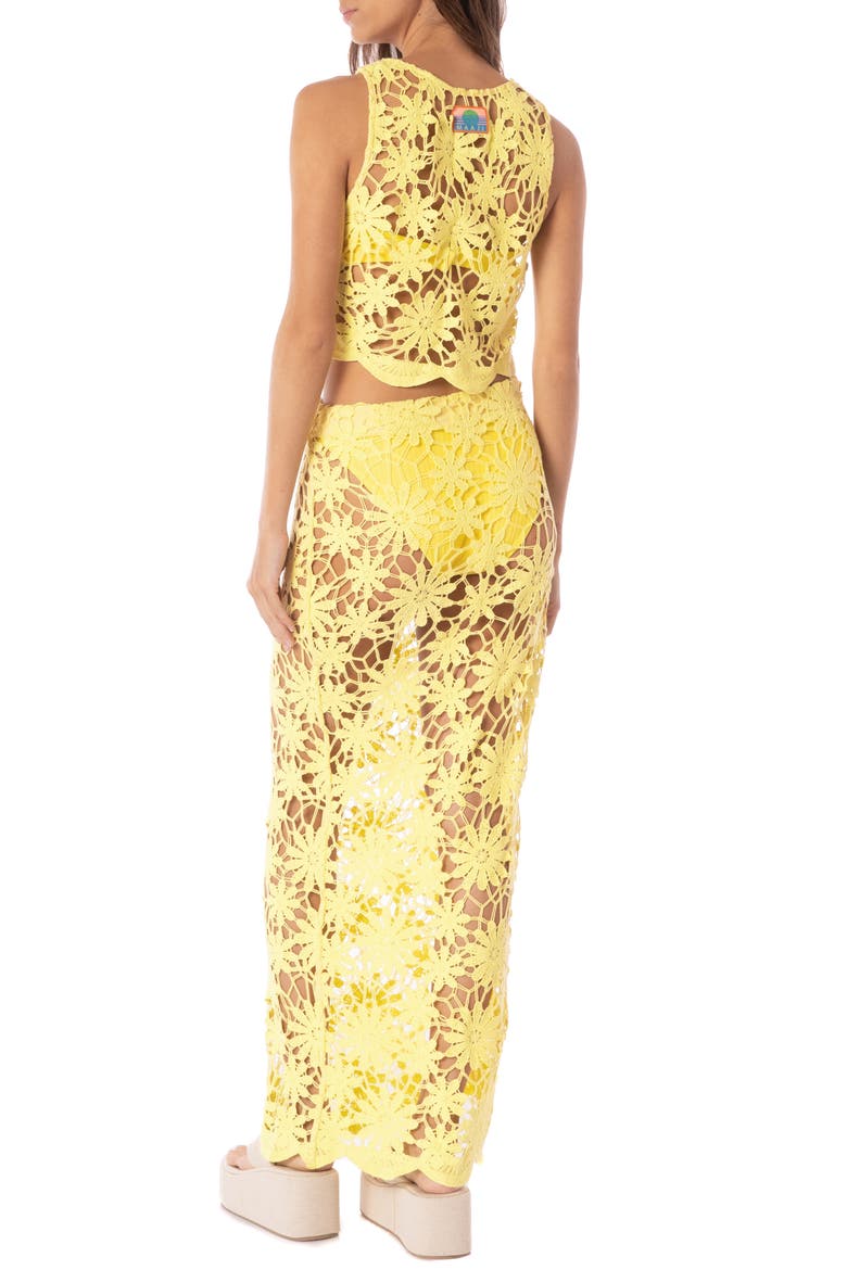 Adelaide Open Stitch Cover-Up Top, Alternate, color, BRIGHT YELLOW