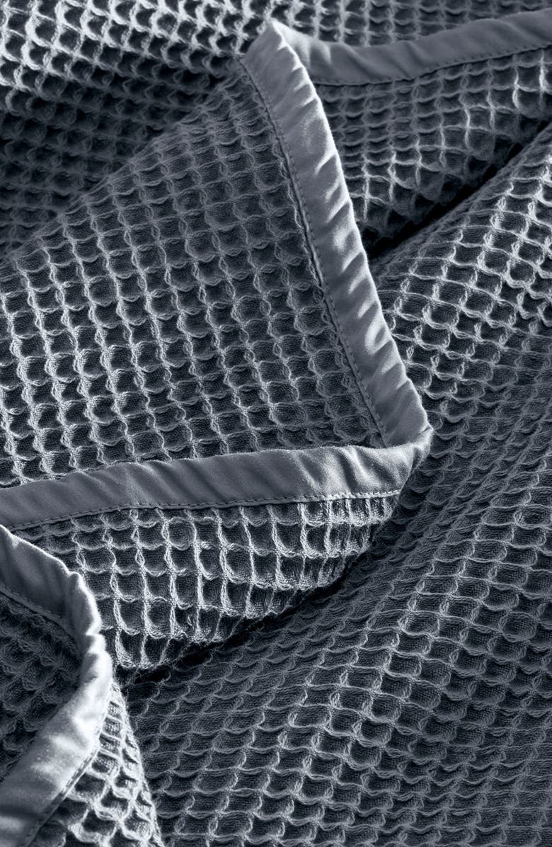 Boll & Branch Organic Cotton Waffle Knit Bed Blanket, Alternate, color, Mineral