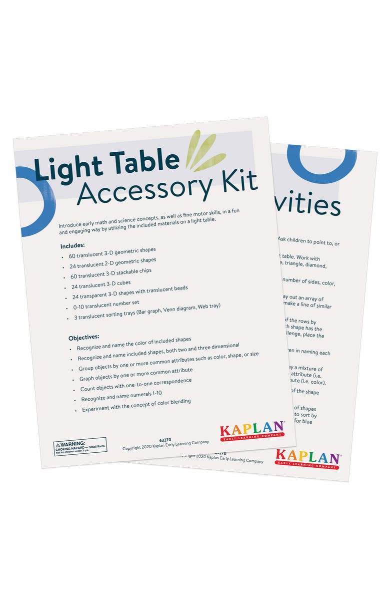 Kaplan Early Learning Company Light Table Accessory Kit, Alternate, color, Multicolored