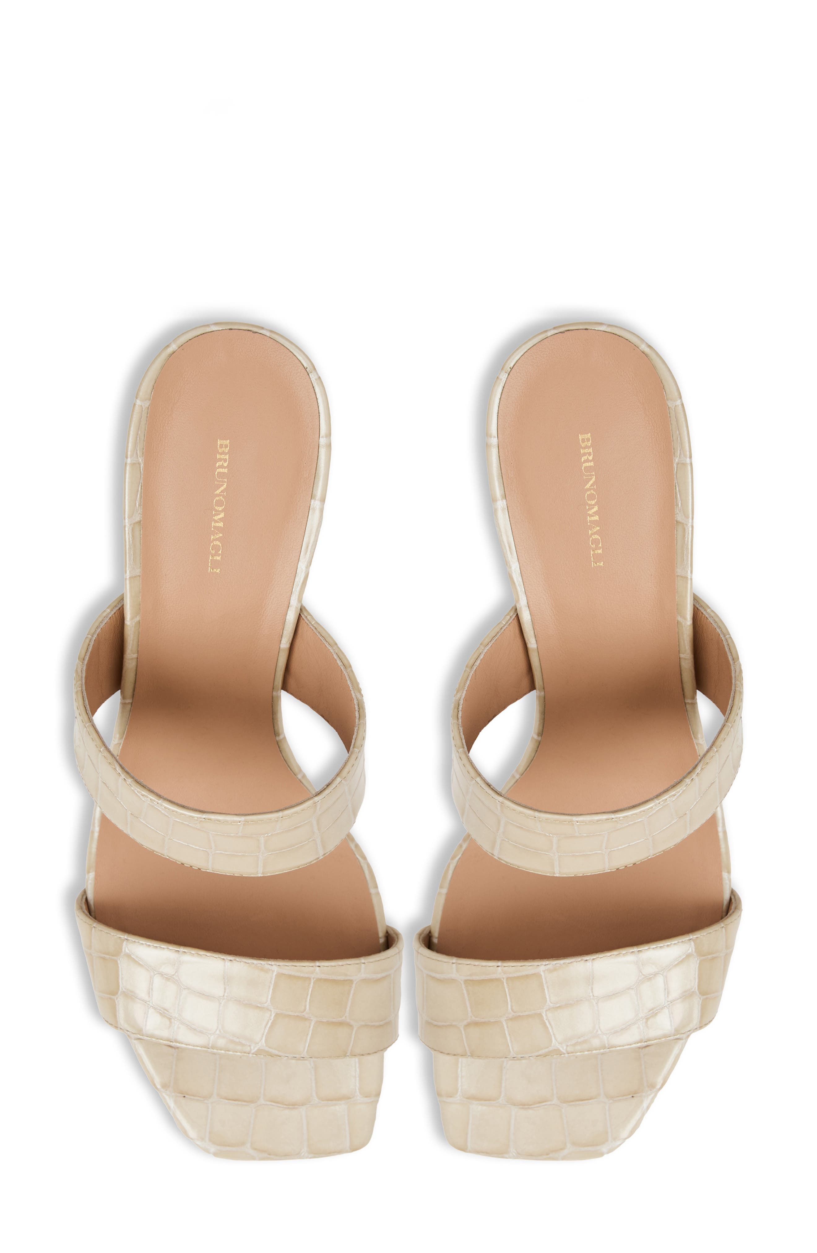 Vezza Embossed Slide Sandal, Alternate, color, SAND PATENT/ CROC