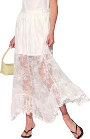 Walter Baker Gracelyn Lace Midi Skirt