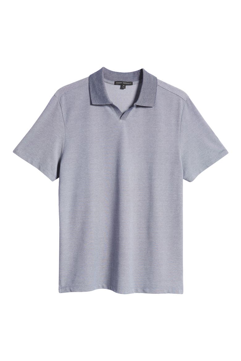 Farnsworth Short Sleeve V-Neck Piqué Polo, Alternate, color, NAVY