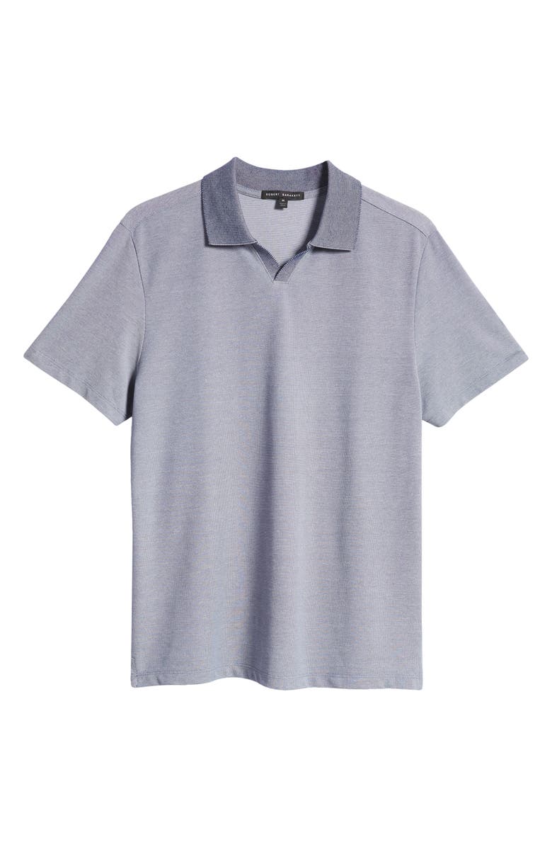 Robert Barakett Farnsworth Short Sleeve V-Neck Piqué Polo, Alternate, color, Navy