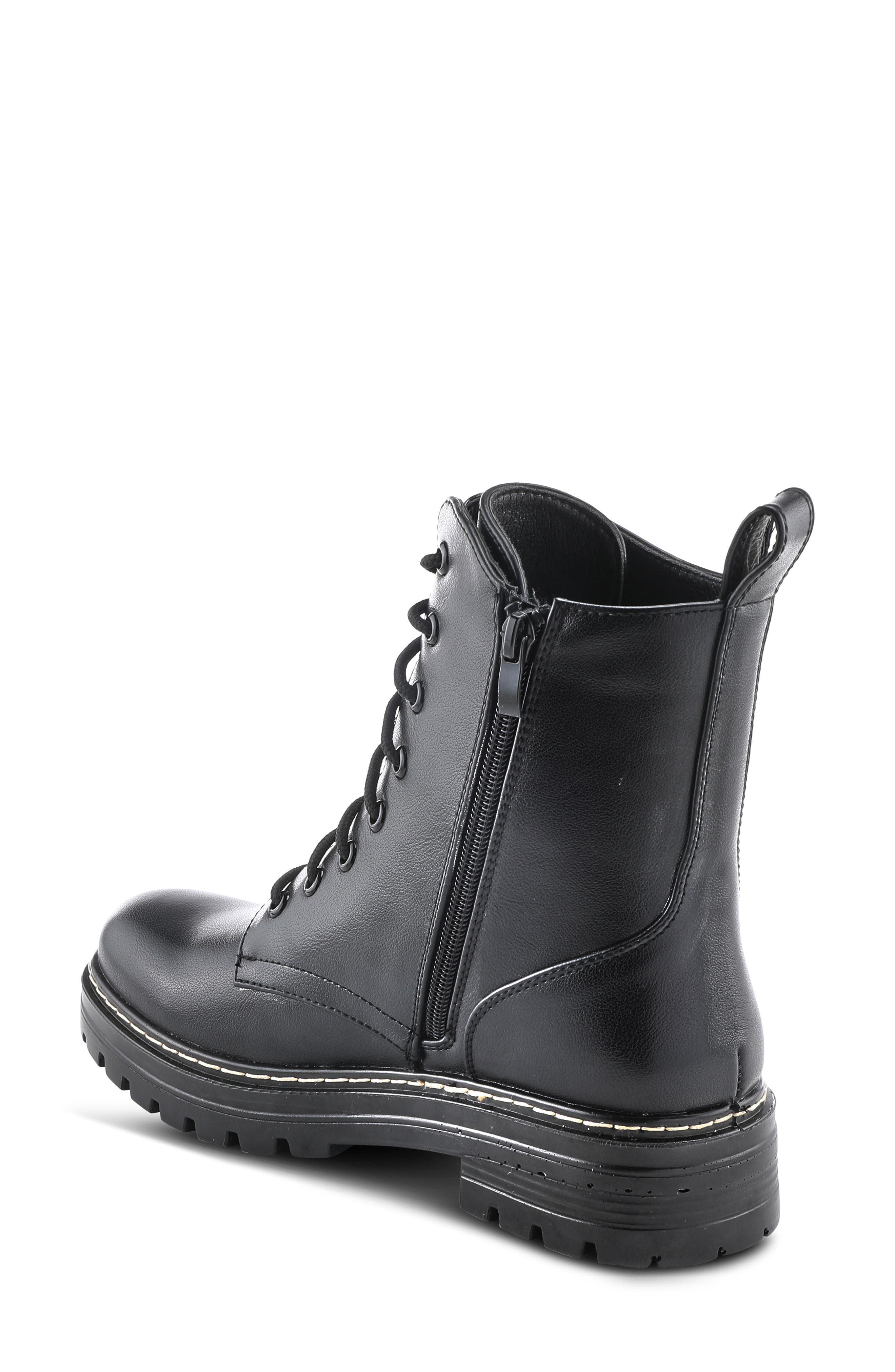 Flexus by Spring Step Callant Faux Fur Lined Faux Leather Bootie, Alternate, color, 