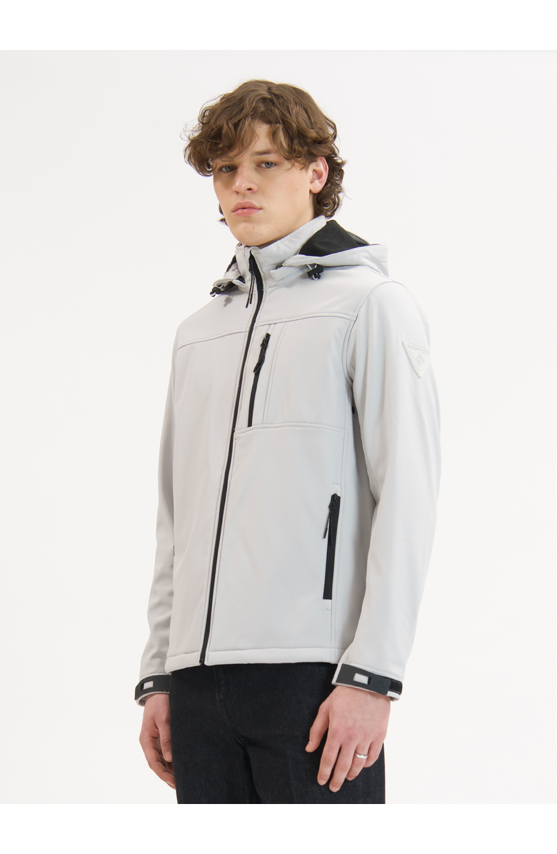 Point Zero SOFTSHELL DEWSPO BONDED MESH JACKET, Alternate, color, Silver