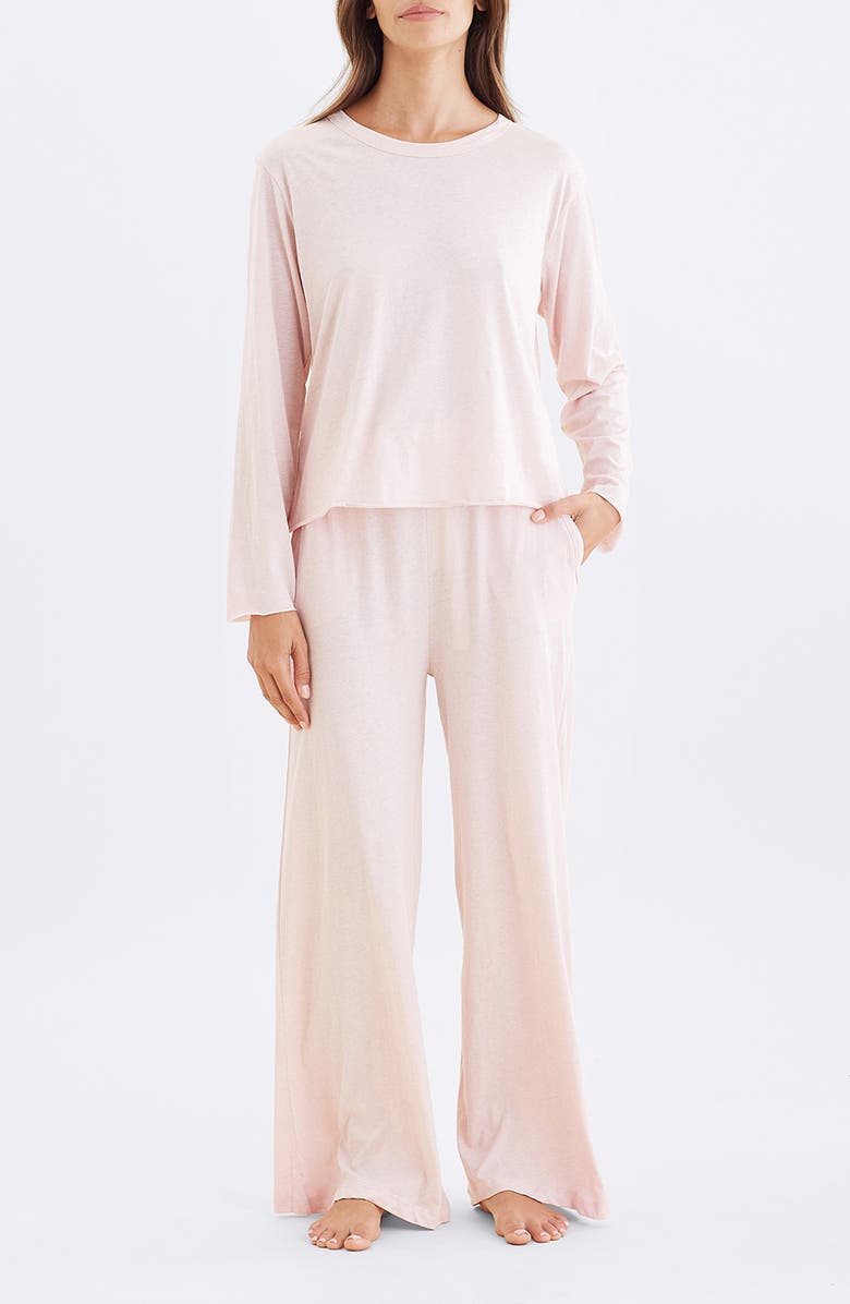 Papinelle Jada Organic Cotton Pajamas, Alternate, color, Pink