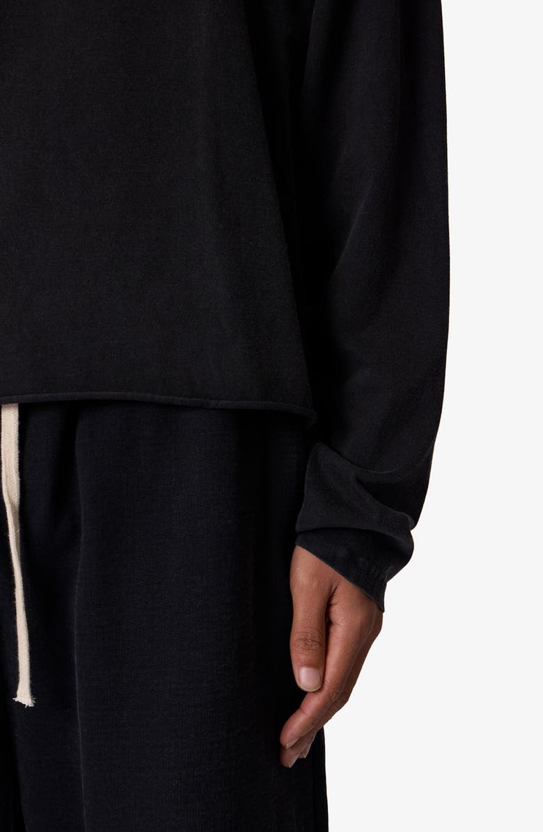 mnml Raw Hem Oversize Long Sleeve T-Shirt, Alternate, color, Washed Black