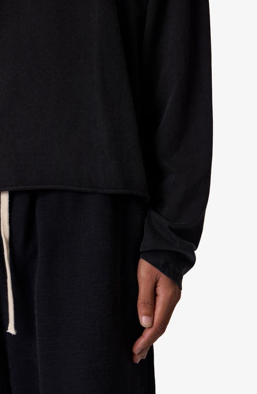 Mnml Raw Hem Oversize Long Sleeve T-shirt In Black