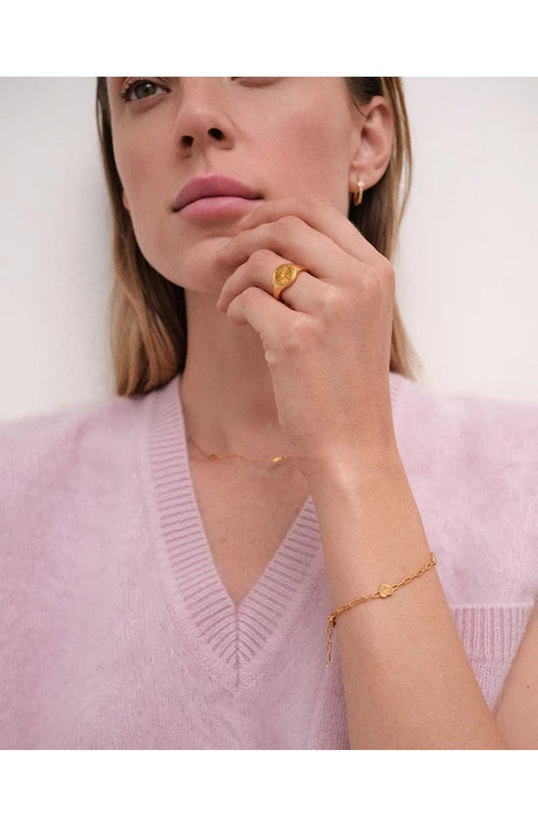 Astley Clarke Gold Biography Heart Station Bracelet, Alternate, color, Heart