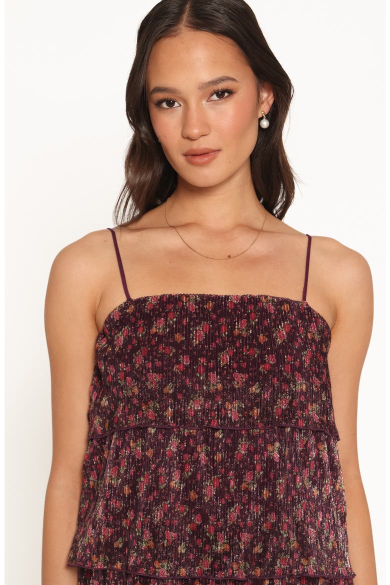 Alinae Tiered Maxi Dress, Alternate, color, PURPLE FLORAL