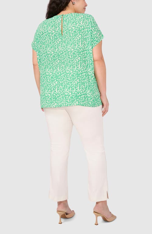 Halogenr Halogen(r) Geo Print Cap Sleeve Shell In Vivid Green