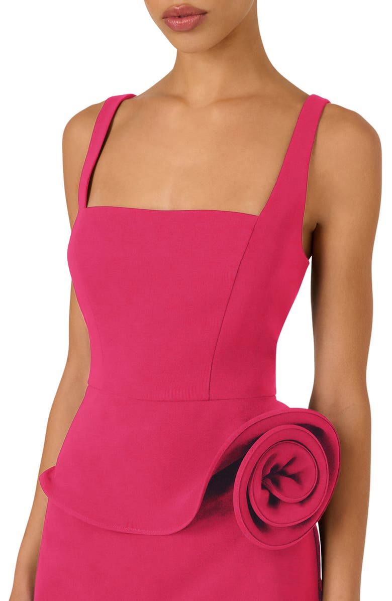 Adrianna Papell Stretch Crepe Minidress, Alternate, color, Dahlia Dusk