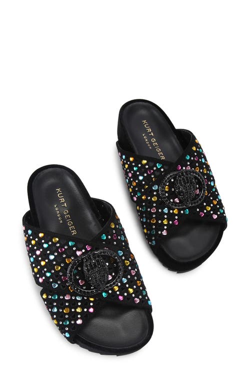 Kurt Geiger London Cross Strap Slide Sandal In Black
