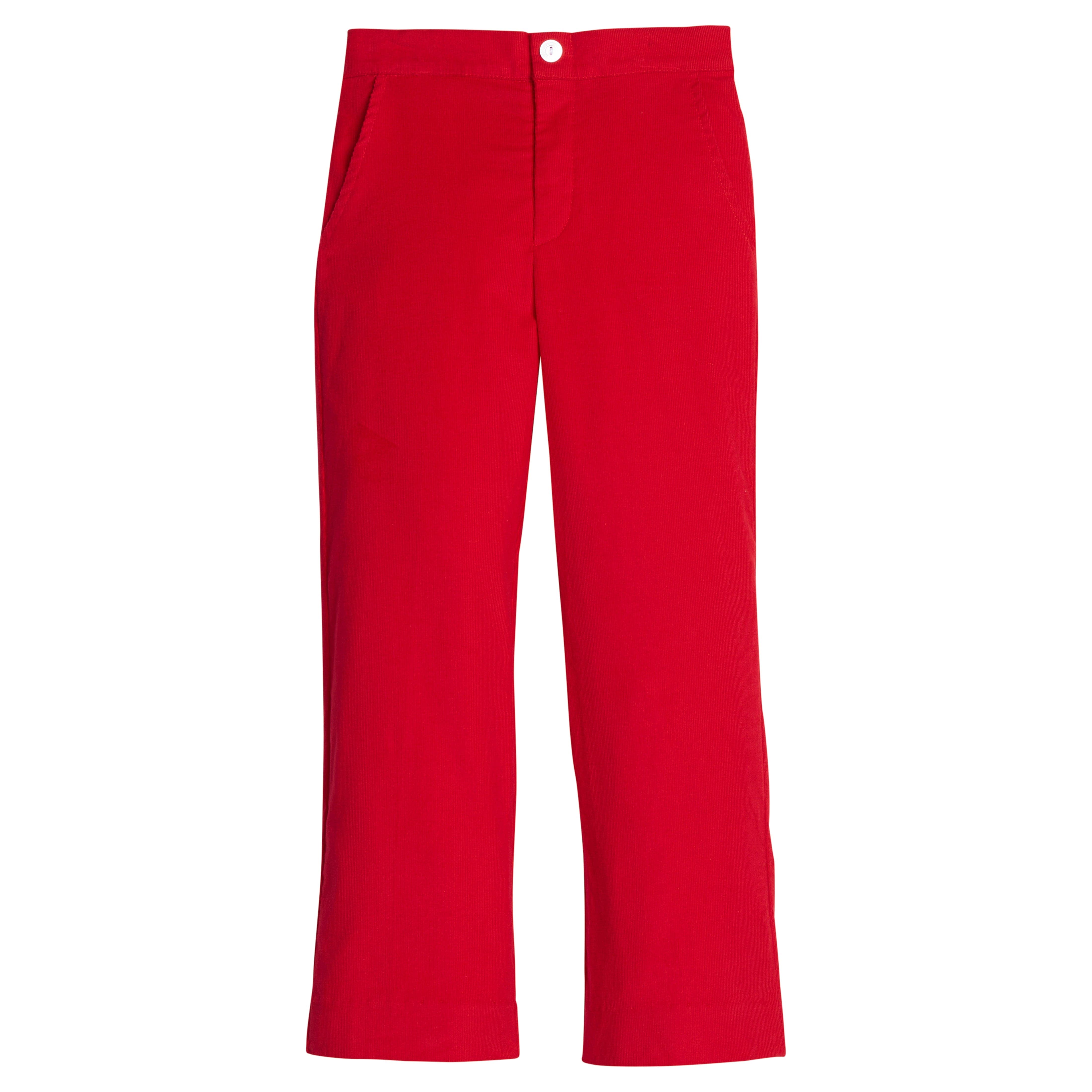 Little English Kids' Pull On Pant in Red Corduroy 