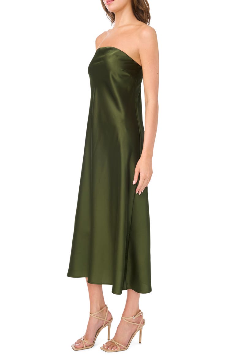 Strapless Maxi Dress, Alternate, color, MIDNIGHT SAGE