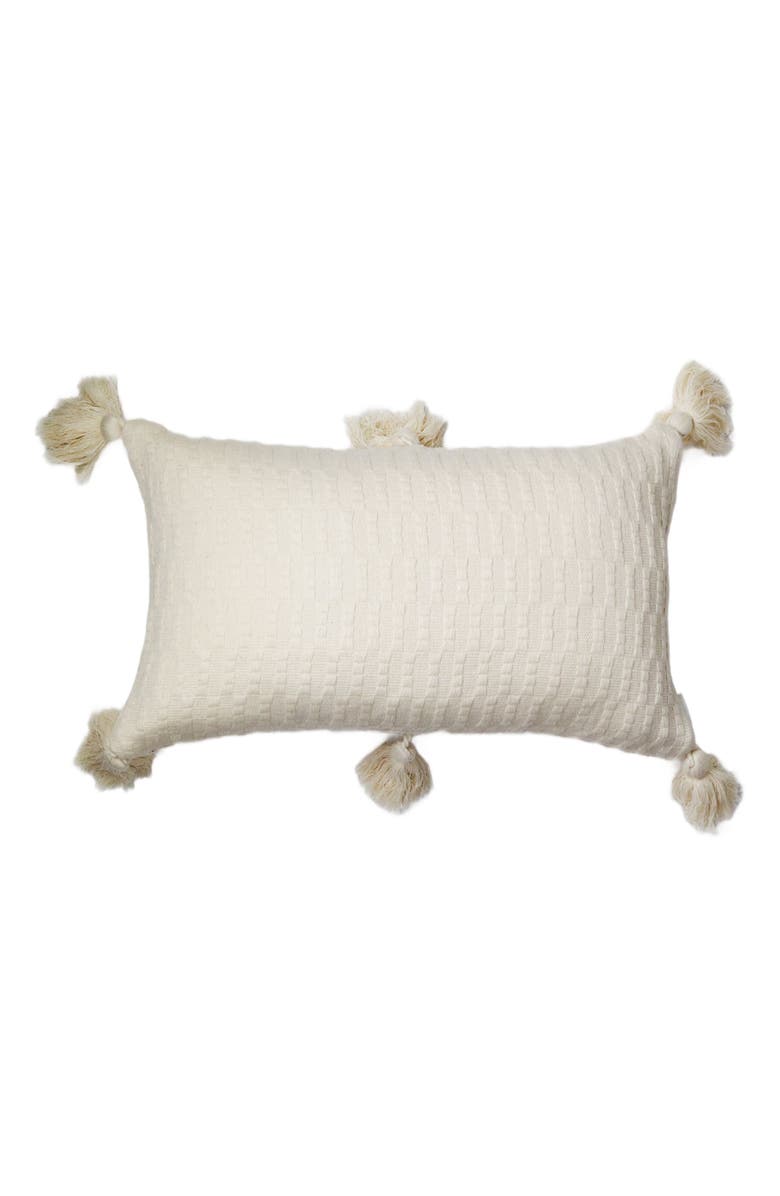 Archive New York Antigua Classic Solid Handwoven Cotton Throw Pillow, Alternate, color, White