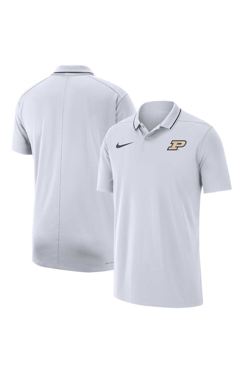 Nike Men's Nike White Purdue Boilermakers 2023 Coaches Performance Polo, Alternate, color, 