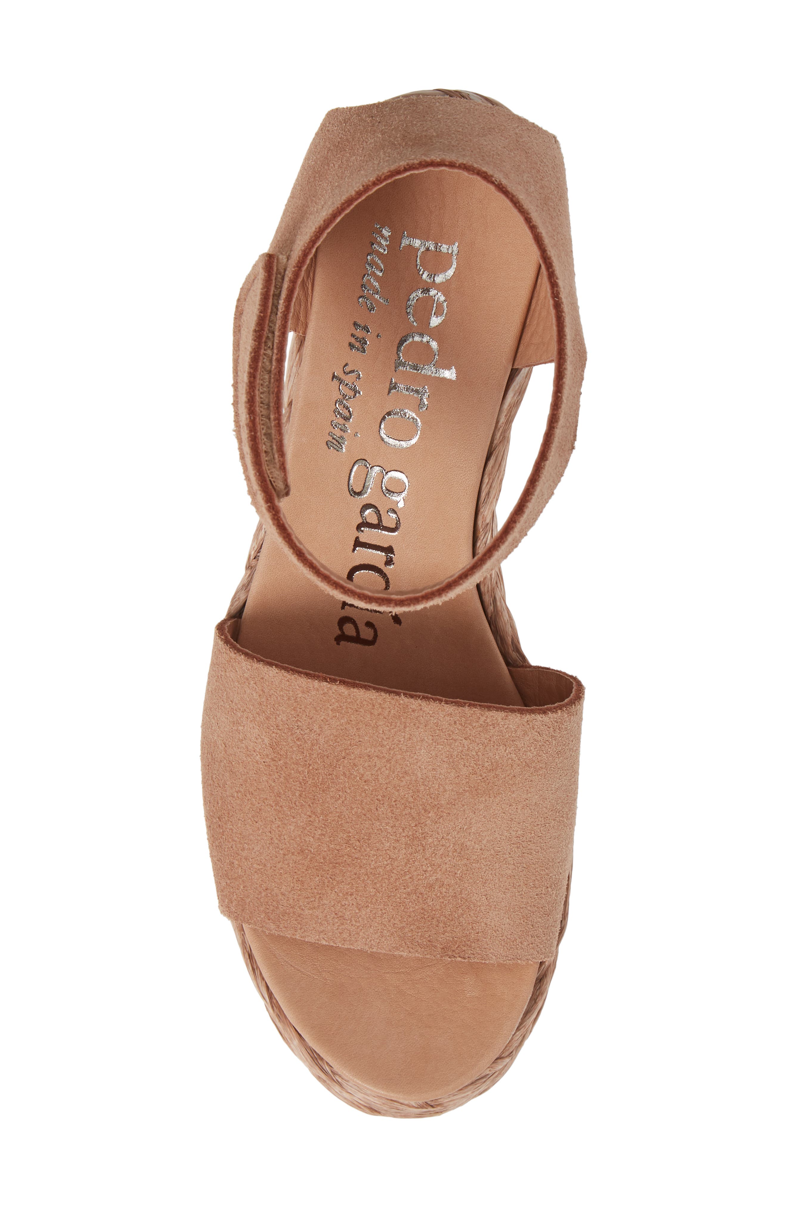 Dory Raffia Wedge Sandal, Alternate, color, ROSE CASTORO