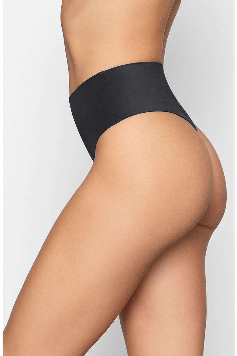 Smoothing Intimates High Waist Thong, Alternate, color, ONYX