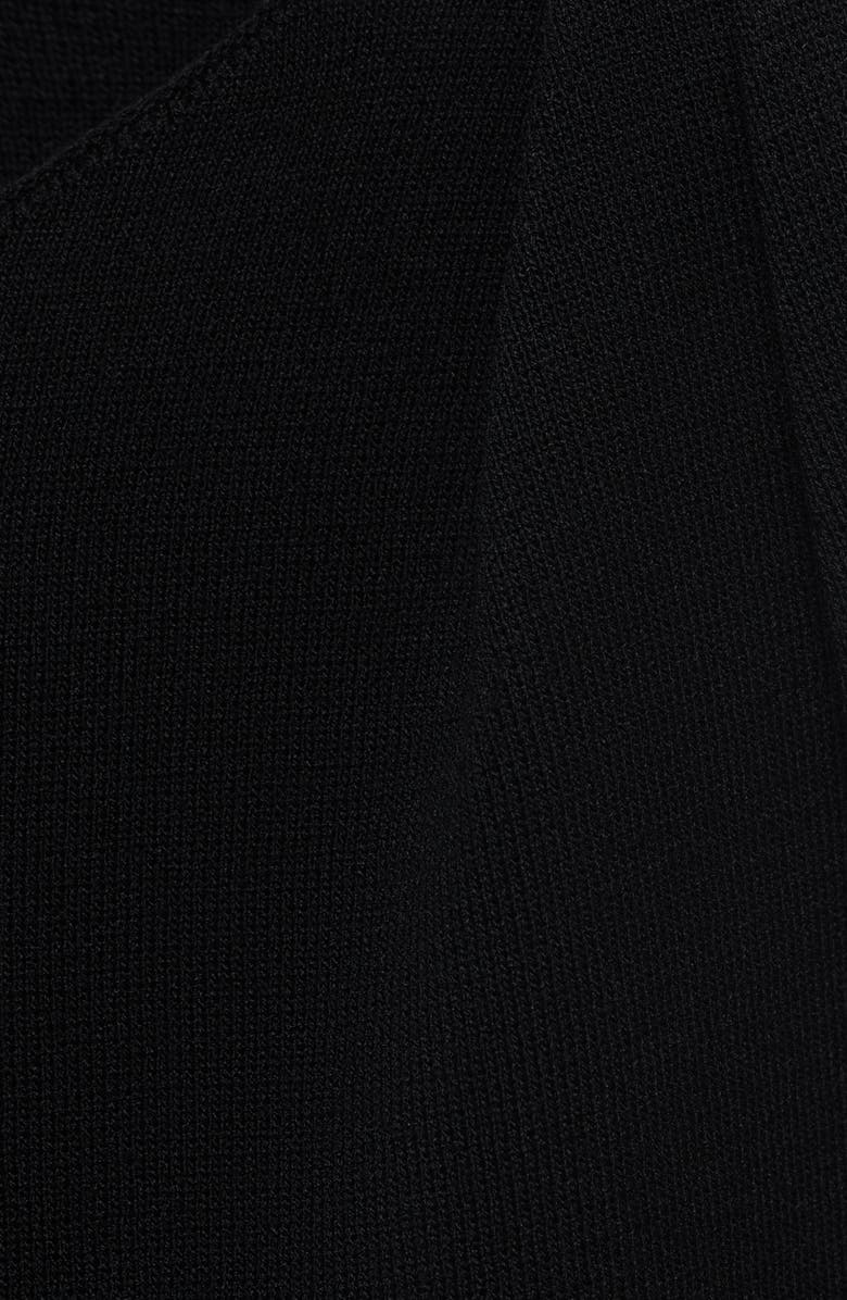 MANGO Asymmetric Sleeveless Knit Dress, Alternate, color, Black