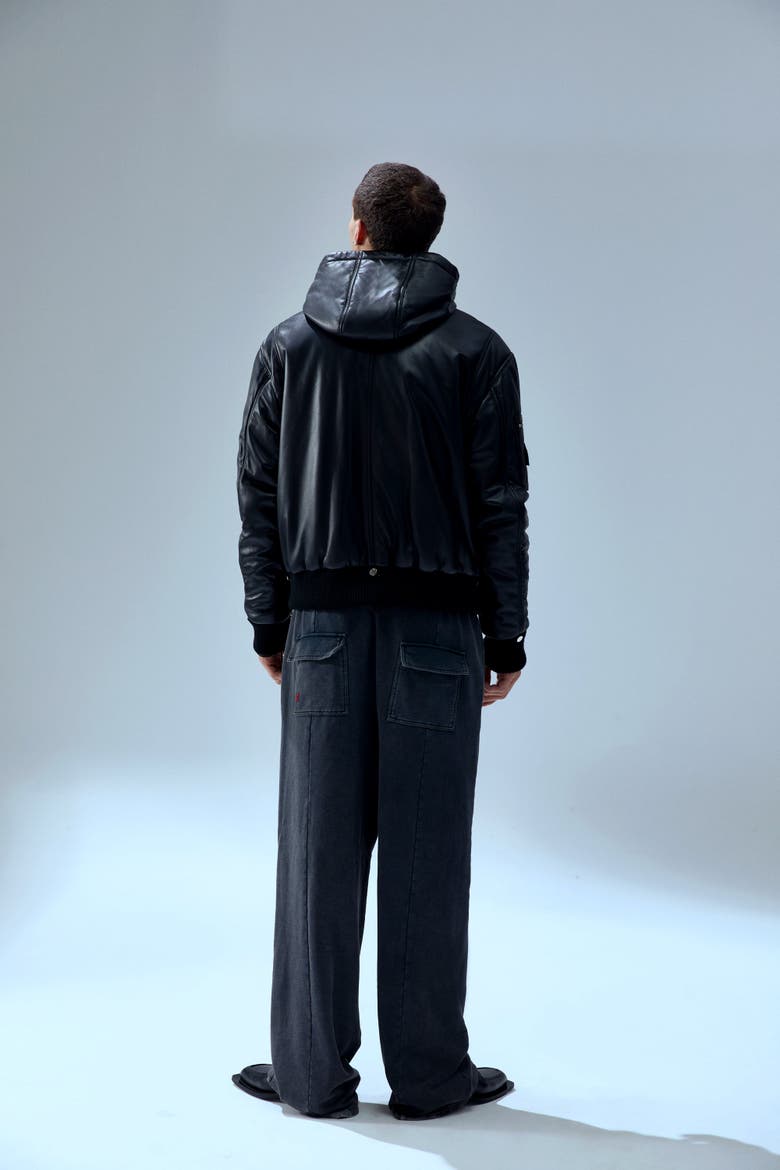 Your *Itch Bomber Leather Jacket, Alternate, color, Balck