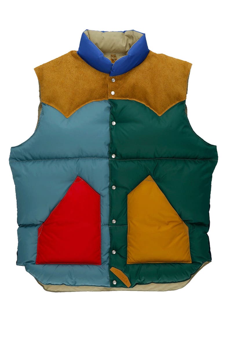 Fortela Rocky Mountain Featherbed Down Vest, Main, color, Multi Color