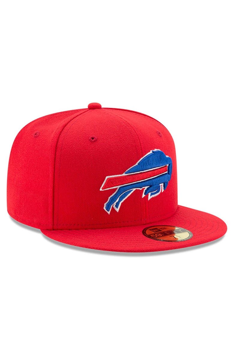 Men's New Era Red Buffalo Bills Omaha 59FIFTY Fitted Hat, Alternate, color, Red