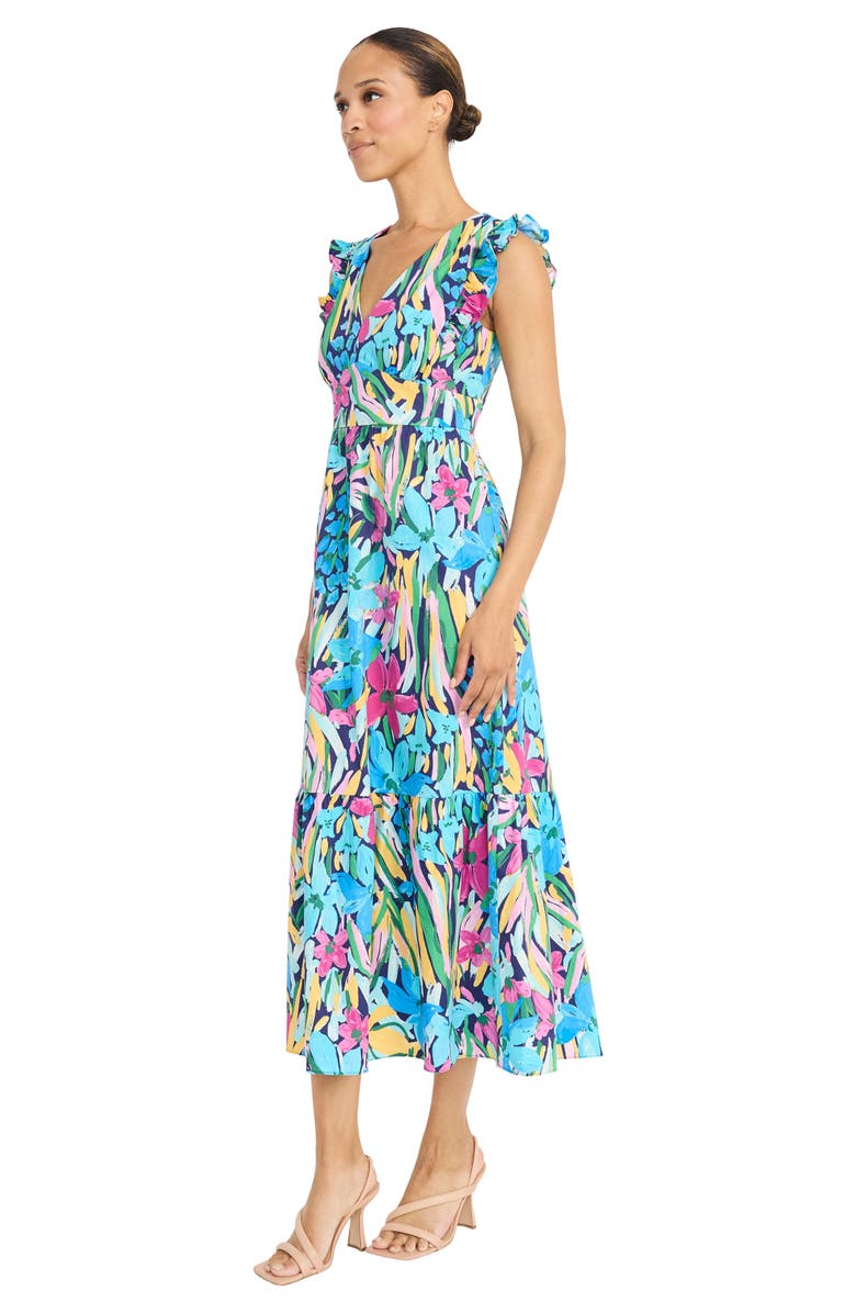 Maggy London Floral Ruffle Tiered Maxi Dress, Alternate, color, 