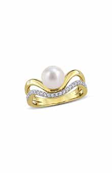 Cultured Freshwater Pearl Bypass Ring