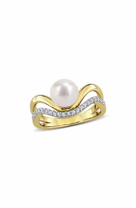 Cultured Freshwater Pearl Bypass Ring