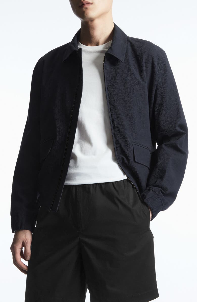 COS Elastic Waist Cotton Blend Shorts, Main, color, 