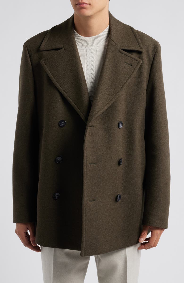BOSS Clay Stretch Wool Blend Peacoat, Main, color,