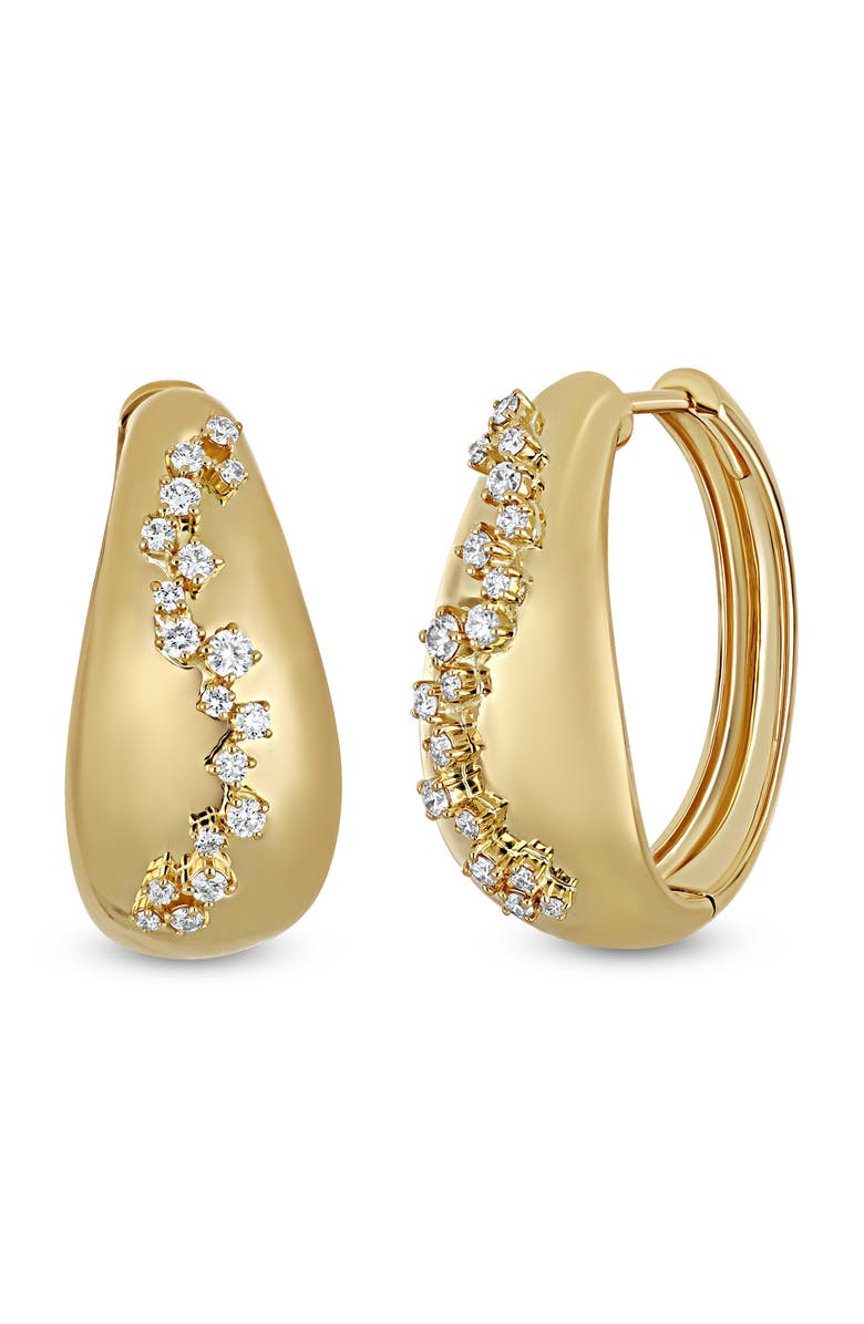 Bony Levy 18K Gold Mika Diamond Hoop Earrings, 20mm, Main, color, 
