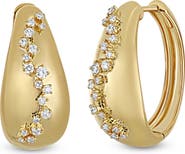 Bony Levy 18K Gold Mika Diamond Hoop Earrings, 20mm
