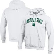 Champion Men's Champion White Michigan State Spartans Arch Over Logo Pullover Hoodie