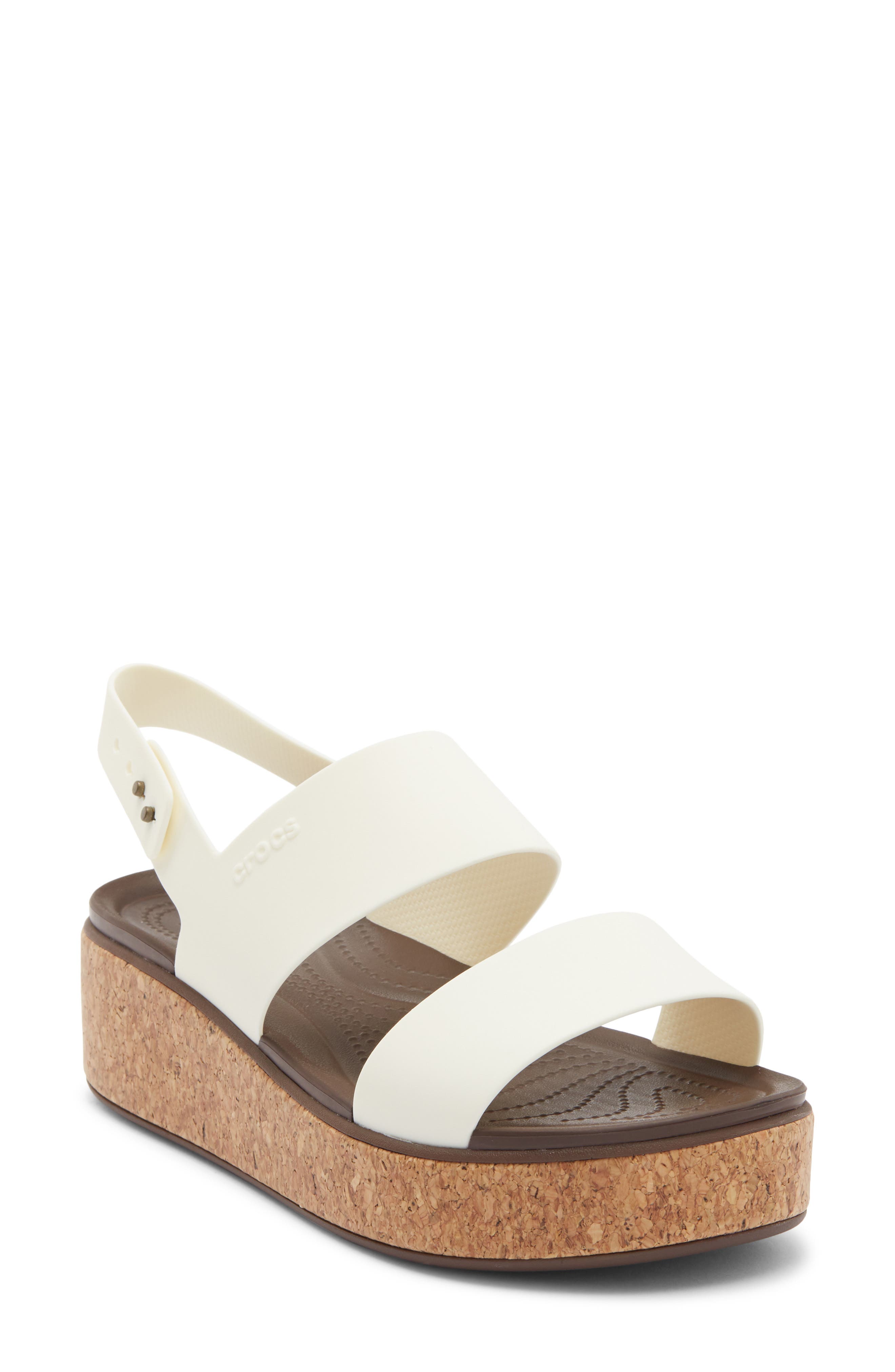 CROCS Brooklyn Cork Low Platform Wedge Sandal