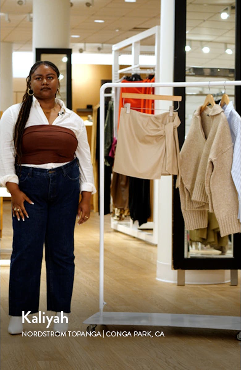 Faux Leather Wrap Skort, sales video thumbnail