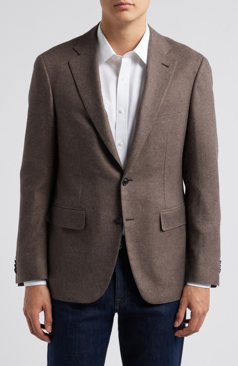 Kei Trim Fit Textured Silk & Cashmere Sport Coat