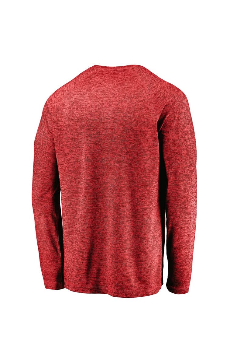 FANATICS Men's Fanatics Athletic Red Washington Capitals Iconic Striated Breezer Raglan Long Sleeve T-Shirt, Alternate, color, Athletic Red