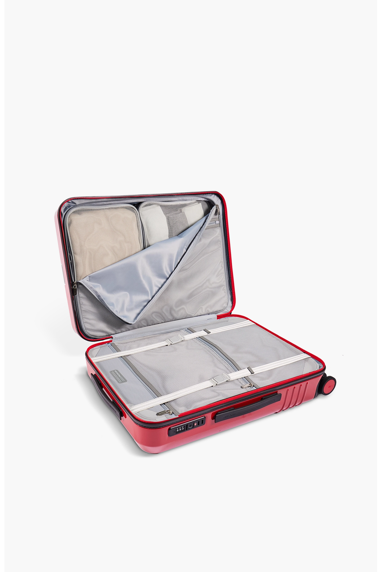 Carry-On Luggage, Alternate, color, Red Gloss / Black Trim
