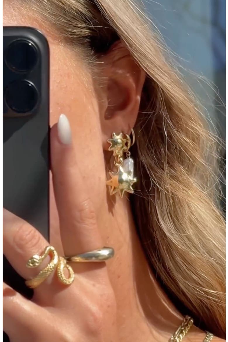 Solana Drop Earrings, Alternate, color, GOLD