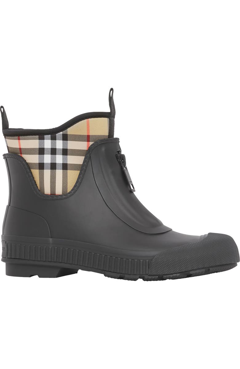 Burberry Flinton Check Waterproof Rain Boot, Main, color,