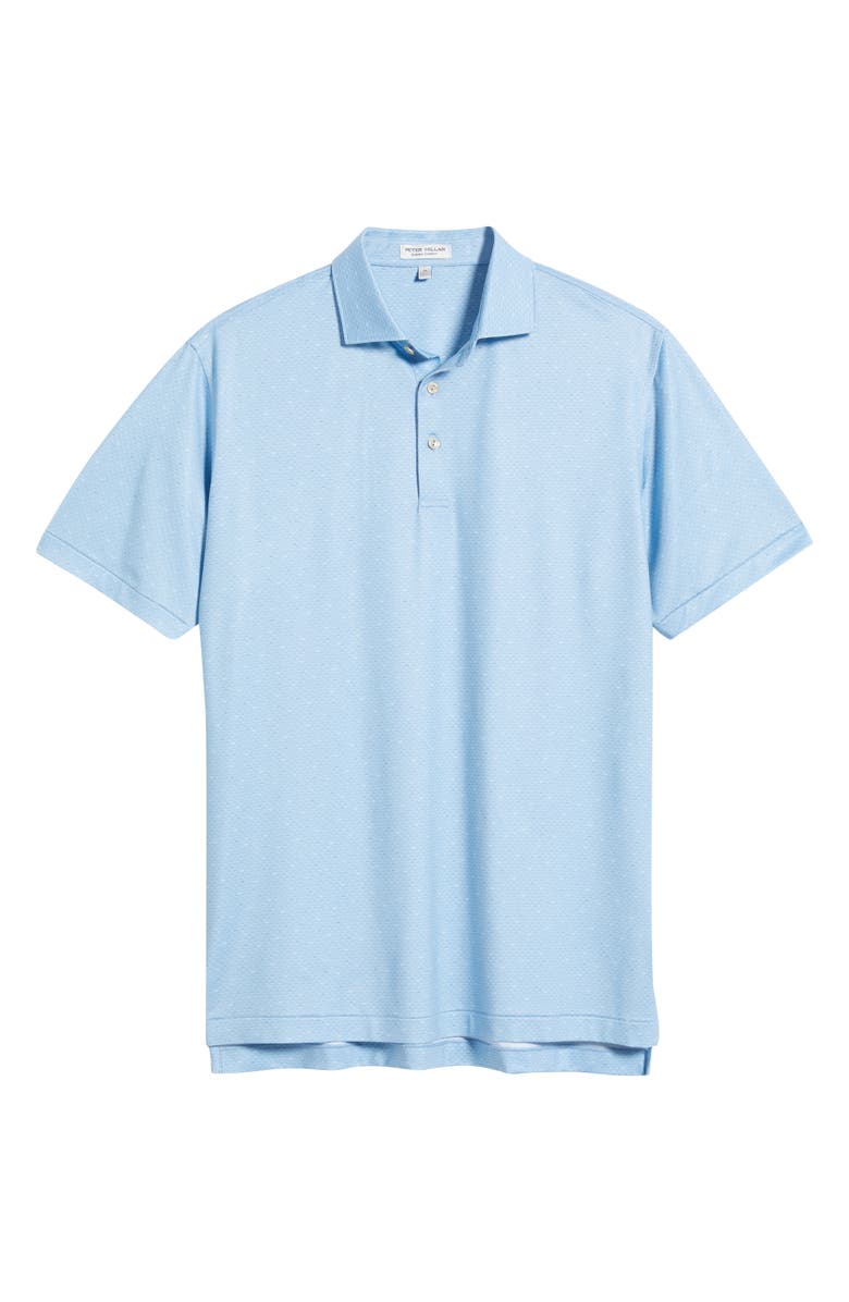 Peter Millar Fall Football Performance Jersey Polo, Alternate, color, Cottage Blue