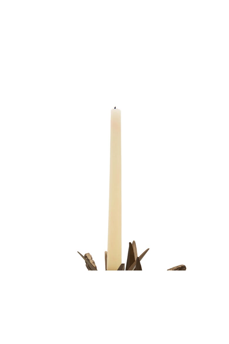Wheat Metal Candle Holder, Alternate, color, Silver