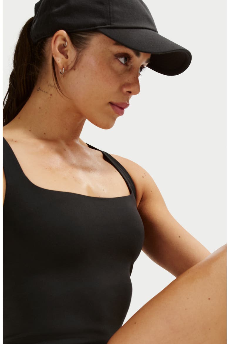 Zenvy Longline Sports Bra, Alternate, color, BLACK/ COOL GREY