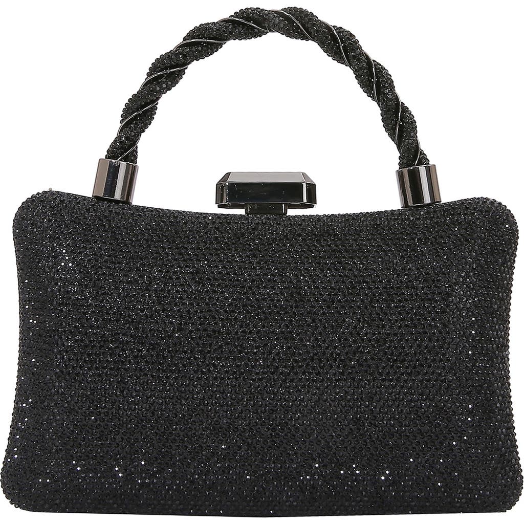 Berness Rhinestone Clutch In Black