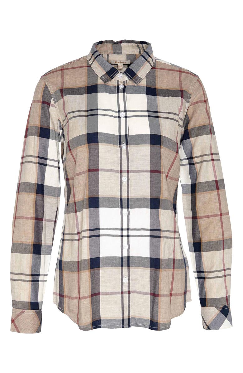 Barbour Bredon Check Button-Up Shirt, Alternate, color, Hessian Tartan Brown